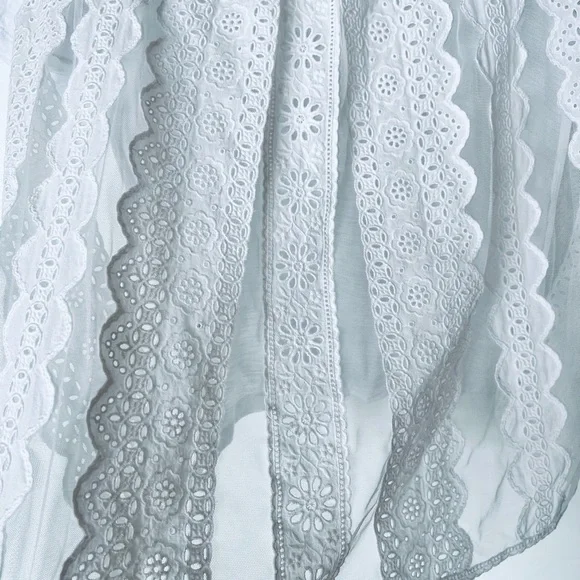 Sea New York Luna Eyelet Lace Back Combo Tee Top